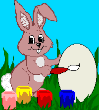 Gif animé Pâques lapin oeuf